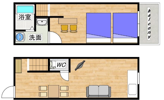 大阪市西成区天下茶屋2-4-20の西成区天下茶屋民泊許可付き物件 室内